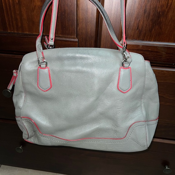 Coach Poppy Edgestain Large Flap Satchel Handbag TLC - Picture 12 of 12